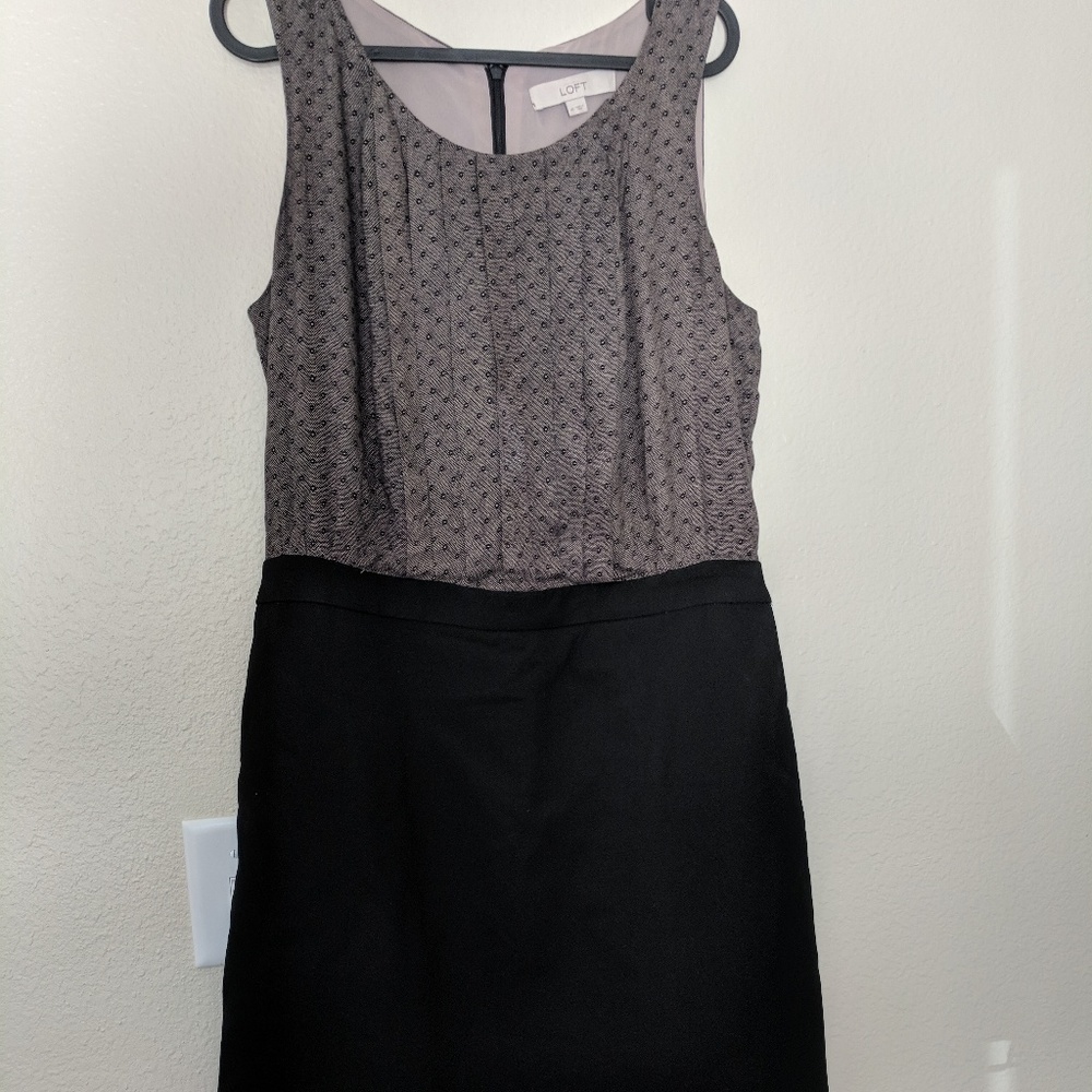 LOFT dress with pleated bodice